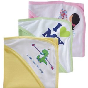 Baby Hooded Towels for Newborn – Combo Multicolor Bath Towels for Boys & Girls, Soft and Absorbent Infant & Kids Hooded Towels, Cozy Baby Bath Wraps