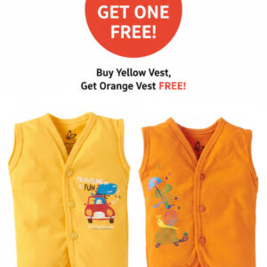 Yellow & Orange Sleeveless Baby Vest Combo Offer for Boys & Girls