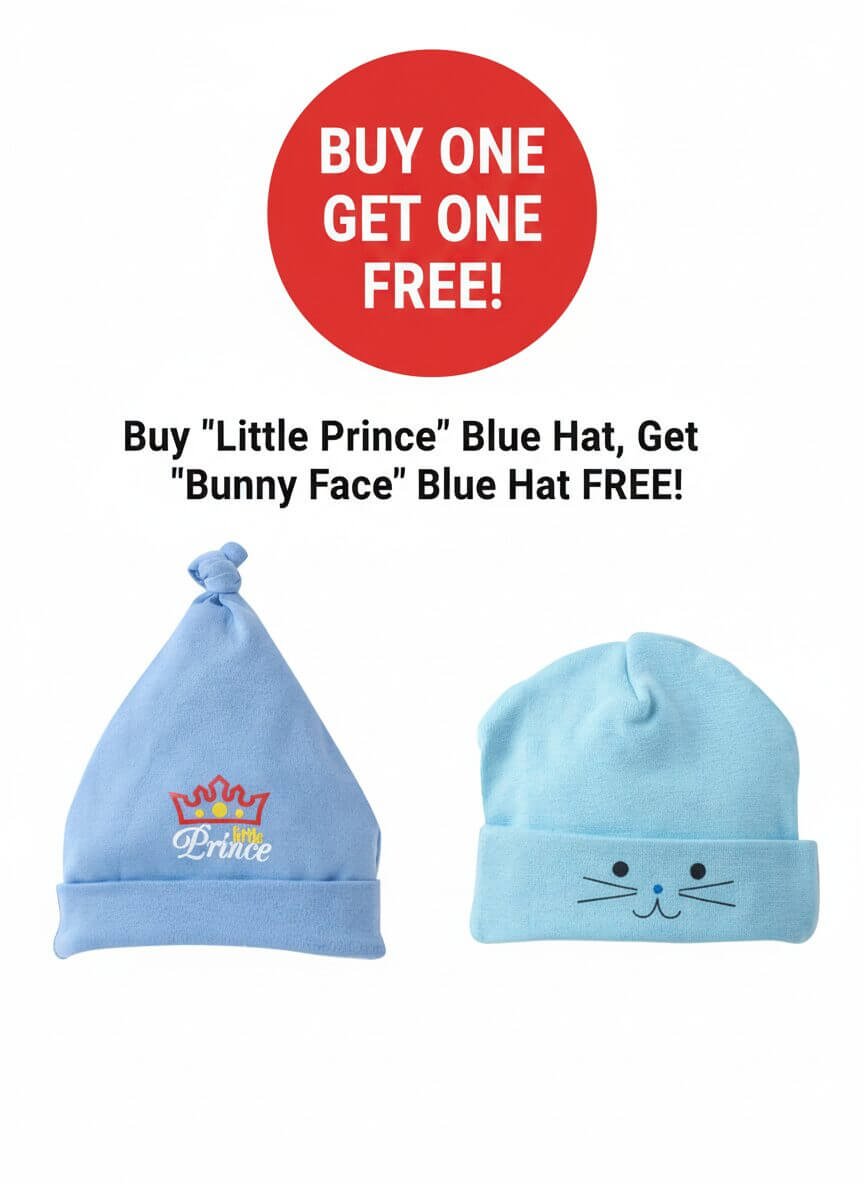 Newborn Baby Pony Cap Desing Buy One Get One Free | Babywish