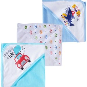 Baby Hooded Towels for Newborn – Combo Multicolor Bath Towels for Boys & Girls, Soft, Absorbent Hooded Towels for Infants & Kids, Cozy Baby Bath Wraps