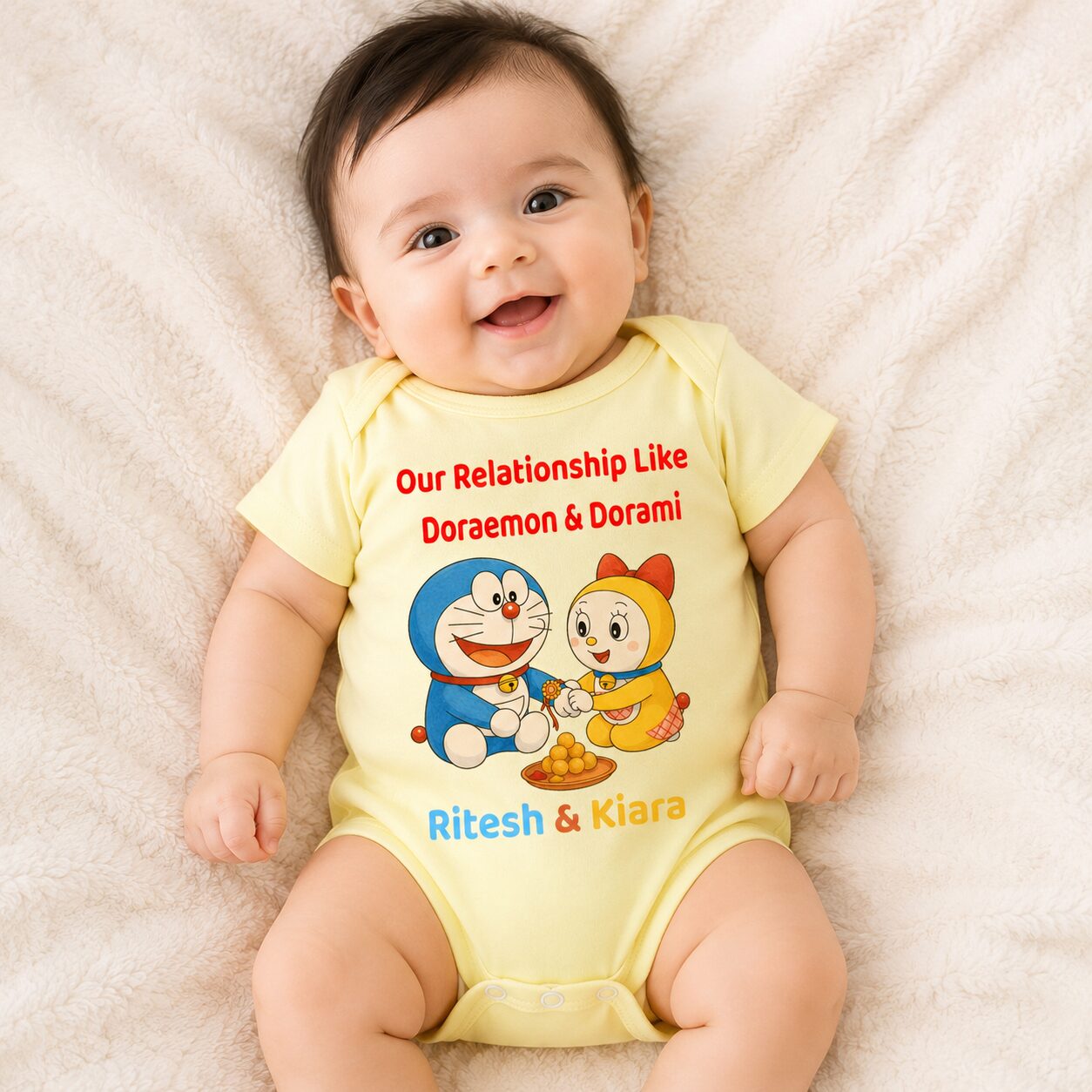 Personalized Raksha Bandhan Baby Romper