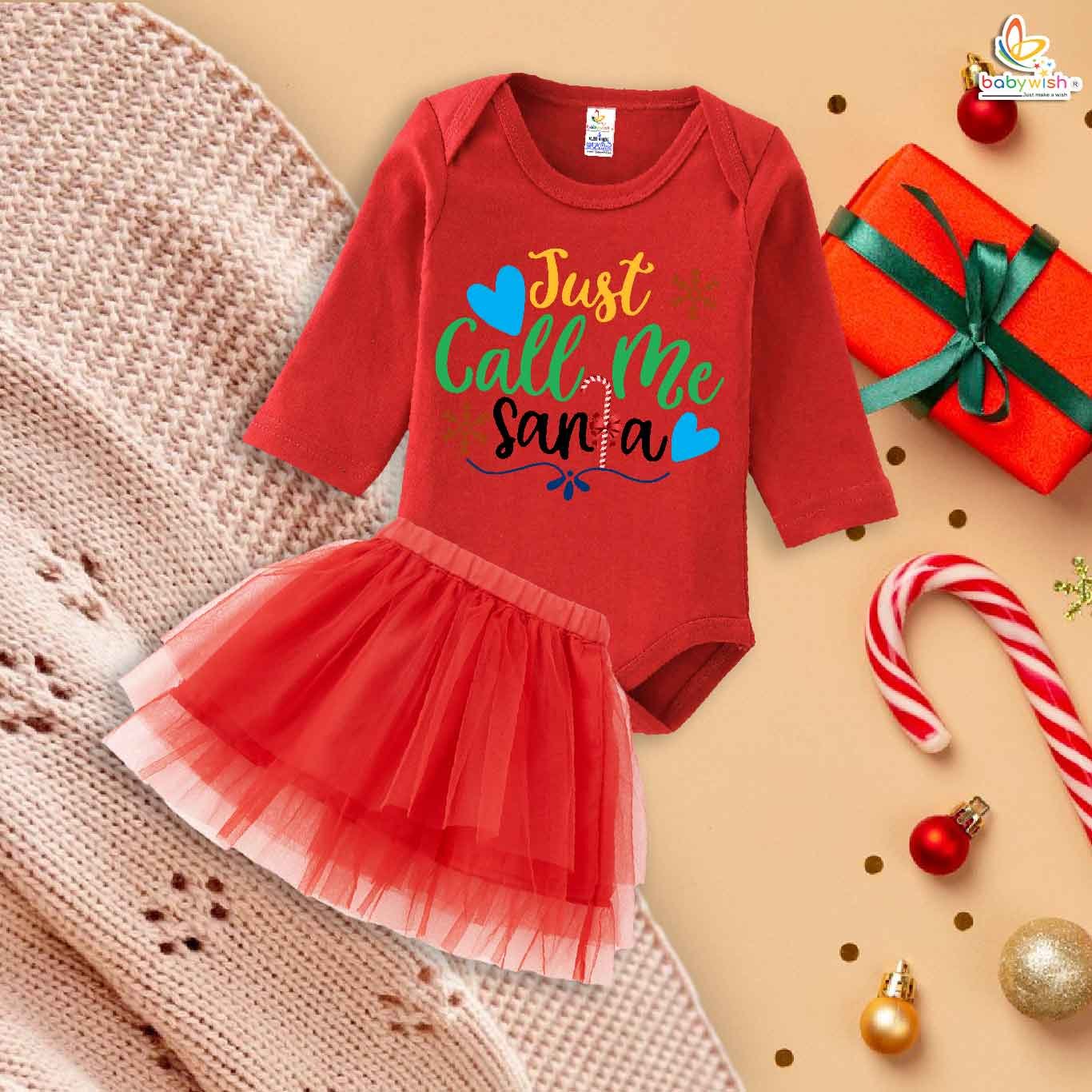 Newborn girls tutu skirt Full Sleeve romper Christmas print onesies bodysuits for baby 0 to 12 months