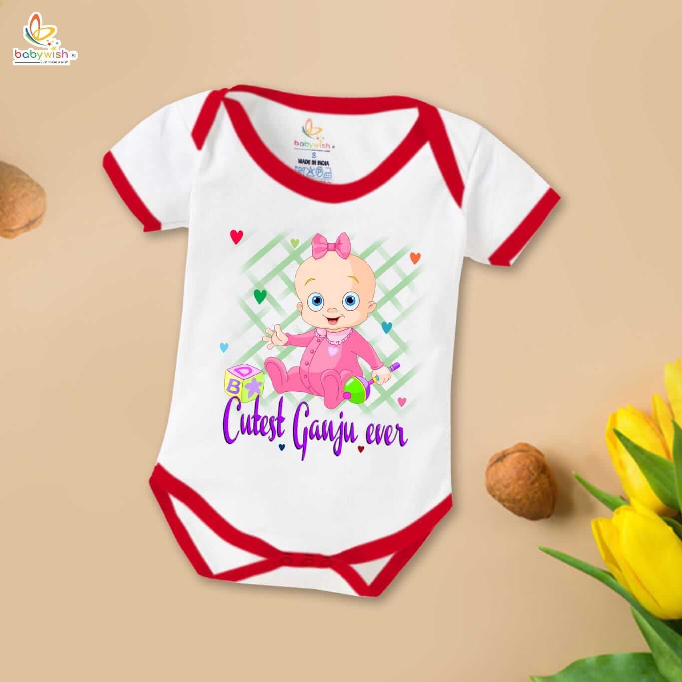 Mundan ceremony baby romper soft cotton special occasion wear