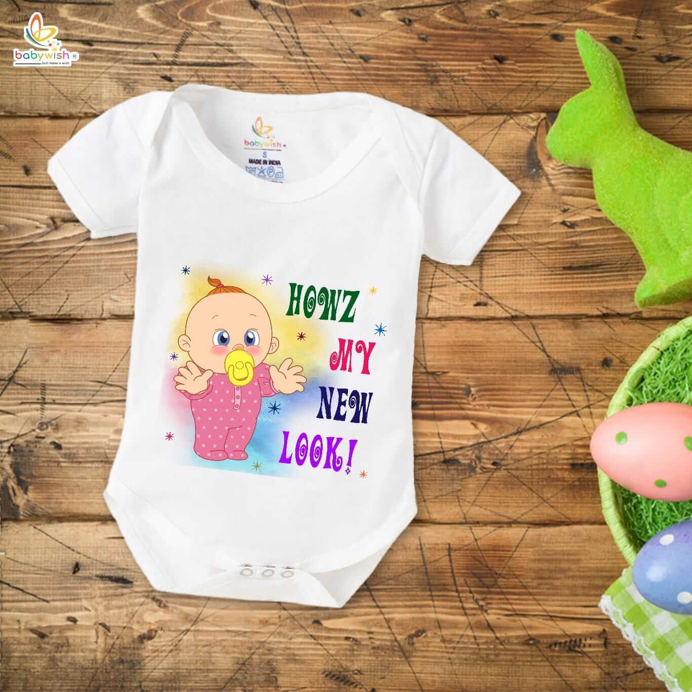 Newborn mundan ceremony Howz My New Look baby romper