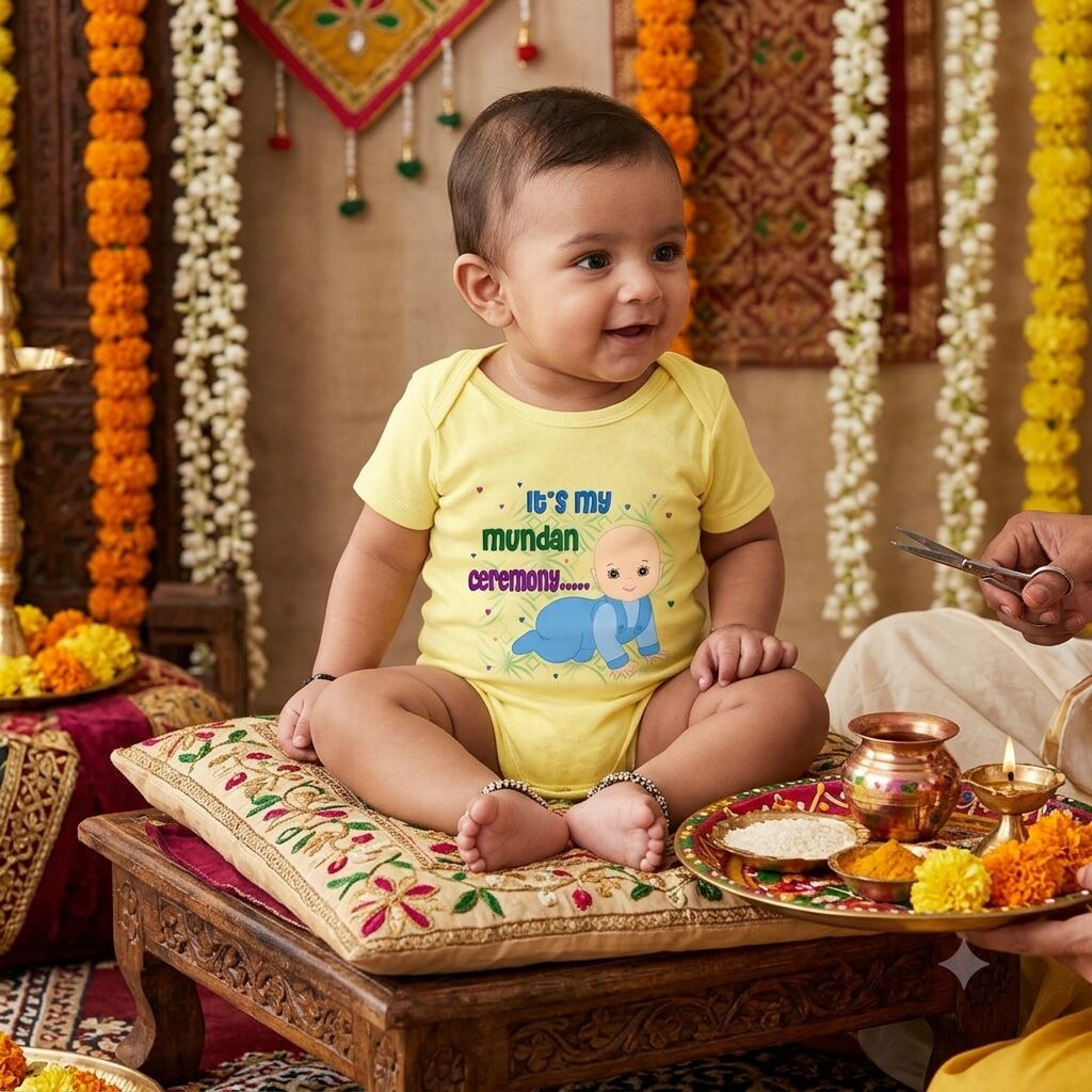 It's My Mundan Ceremony Baby Romper