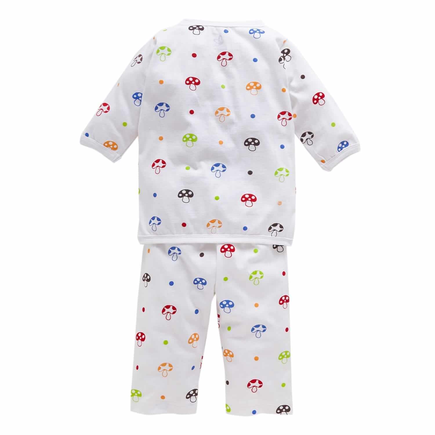 Cute Mushroom Print Design Cotton Night Suit for Kids | Nightwear For Kids | Cotton Night Suit for Kids | Night Suits for Boys and Girls | Babywish - Image 2