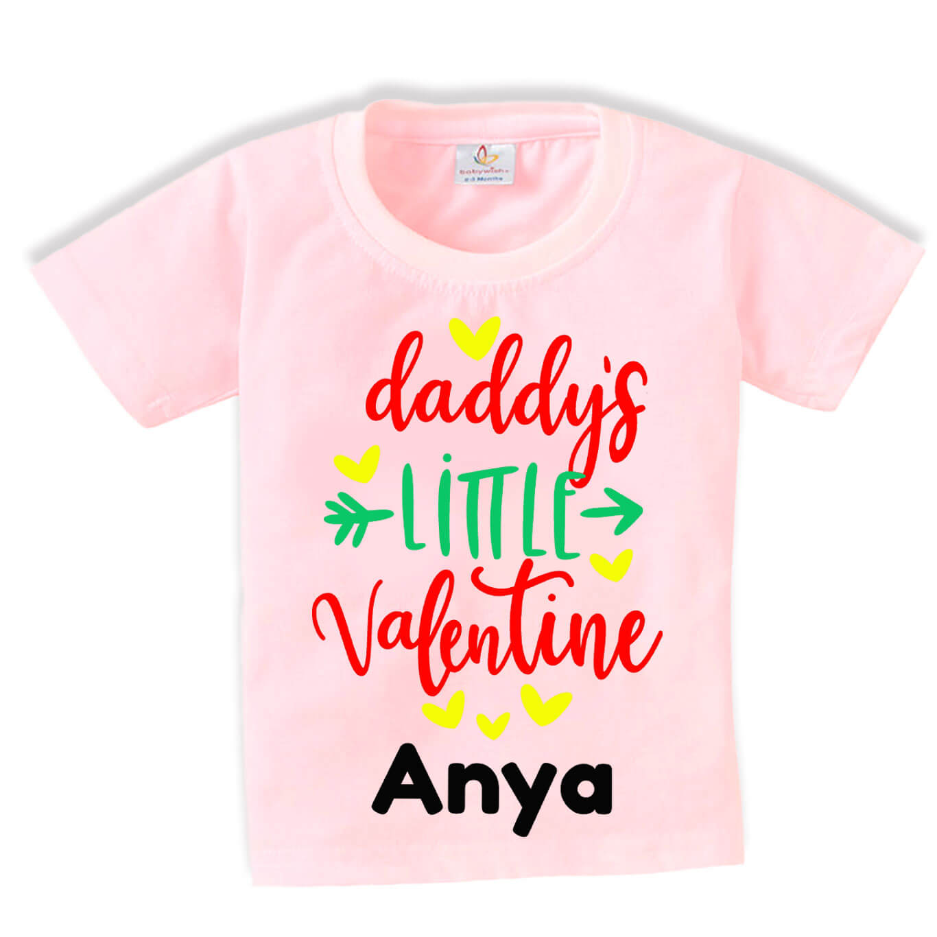 valentine baby tshirt with name
