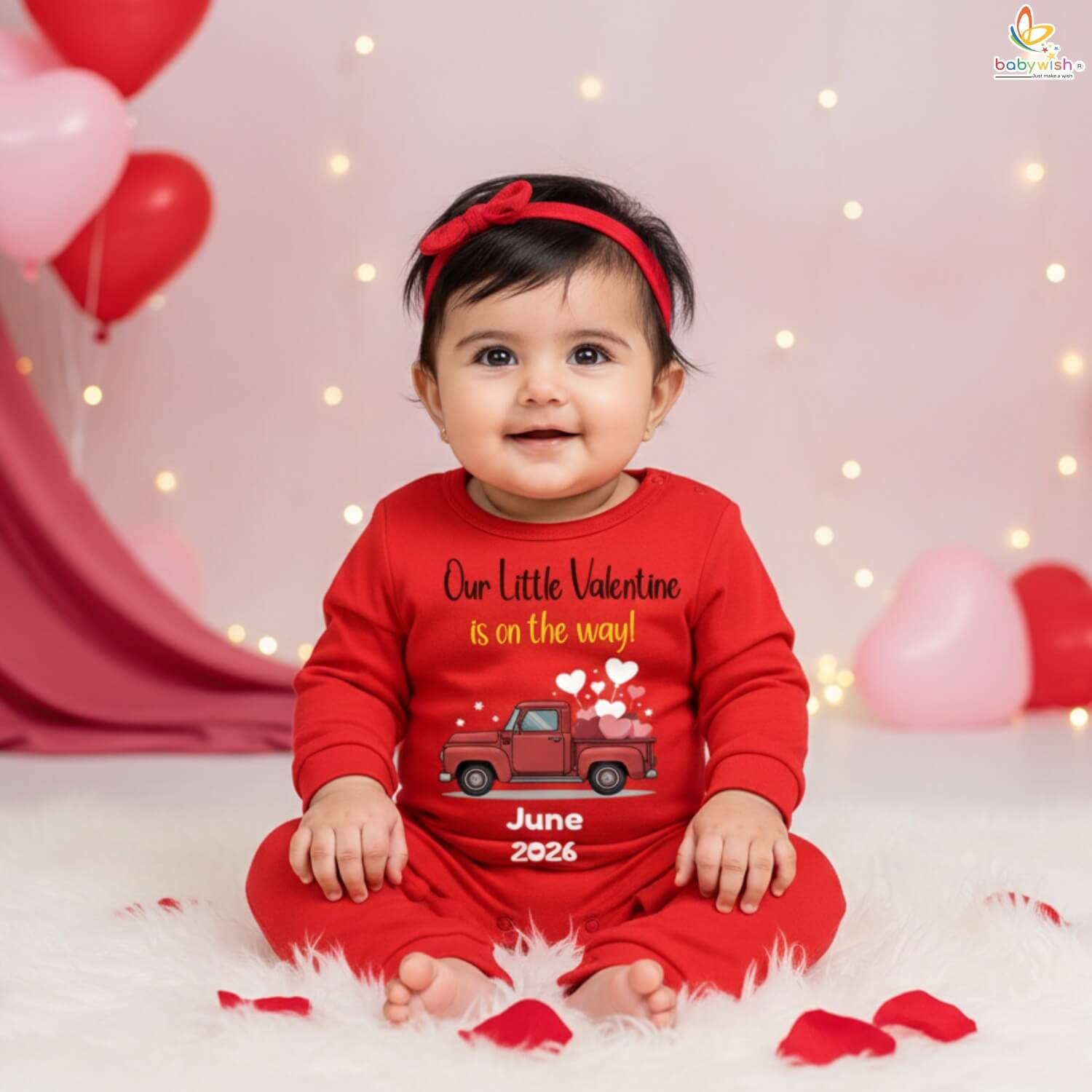 Valentine baby romper Babywish