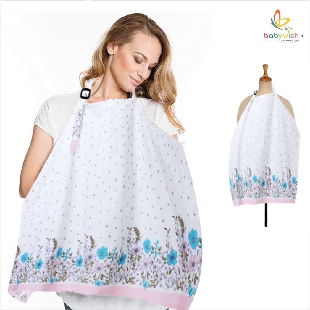 Nursing covers for Mother Breathable feeding cover for Breastfeeding 360° Coverage Protection Cover - Red Floral Theme