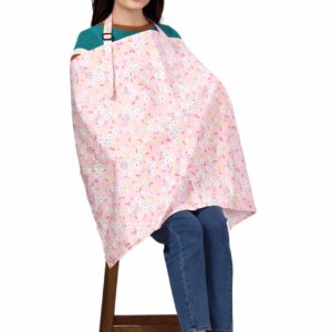 Nursing covers for Mother Breathable feeding cover for Breastfeeding 360° Coverage Protection Cover - Pink Leaf Floral