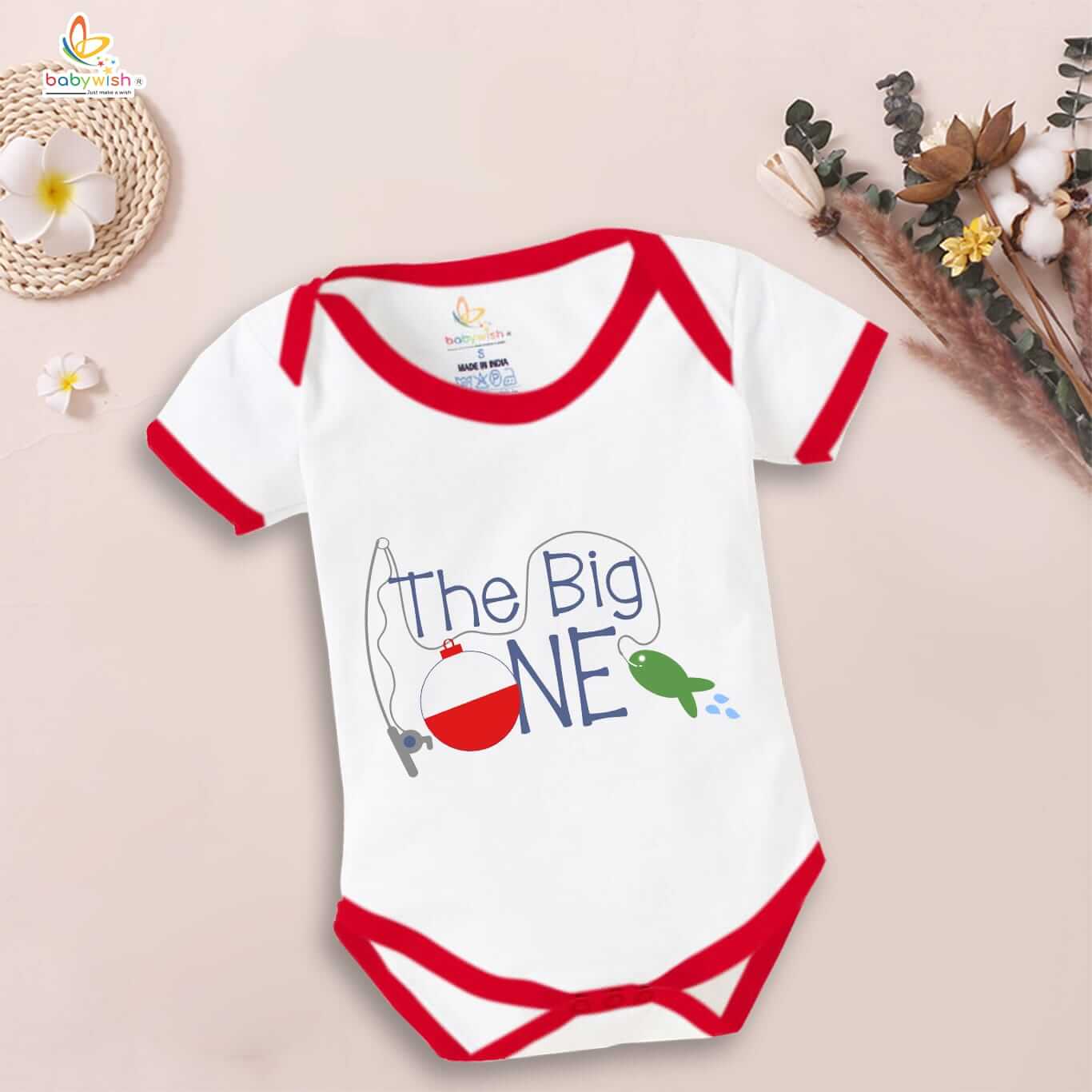 One Month Baby Romper | Newborn Unisex Half Sleeve Cotton Onesie | Soft Round Neck Baby Bodysuit for Infant Boys & Girls | Comfortable Daily Wear Outfit for 0-3 Months