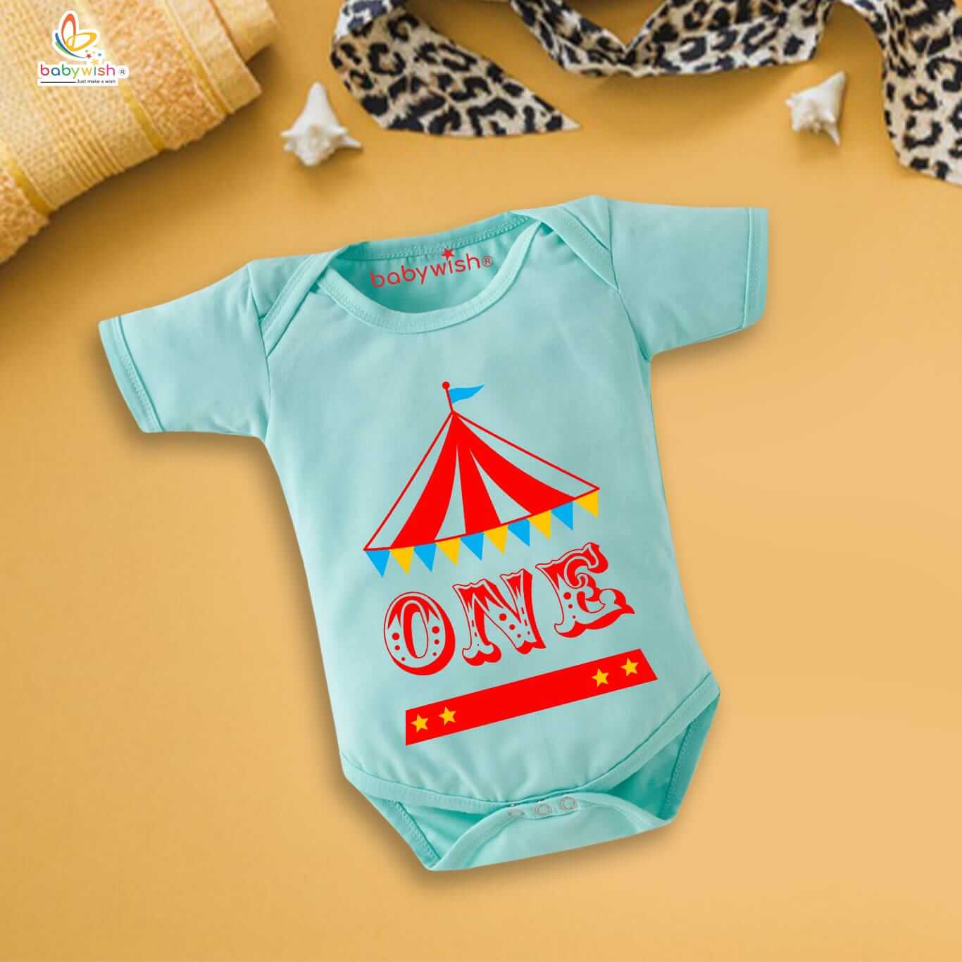 One Month Baby Romper | Unisex Cotton Half Sleeve Onesie for Newborn Boys & Girls | Soft Round Neck Infant Bodysuit 0-3 Months Daily Wear Outfit