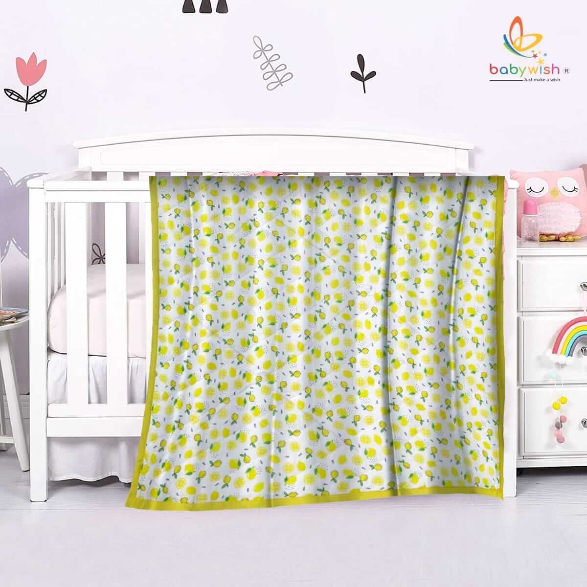 GOTS Certified Organic Muslin Baby Dohar Blanket for Newborn Soft Crib All Seasons Quilt for Microfiber Giftset