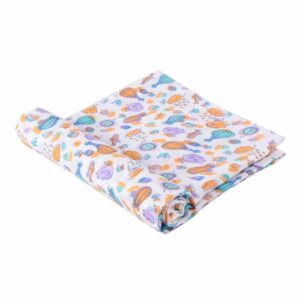 BabyWish space print muslin swaddle blanket for newborn baby 100% cotton
