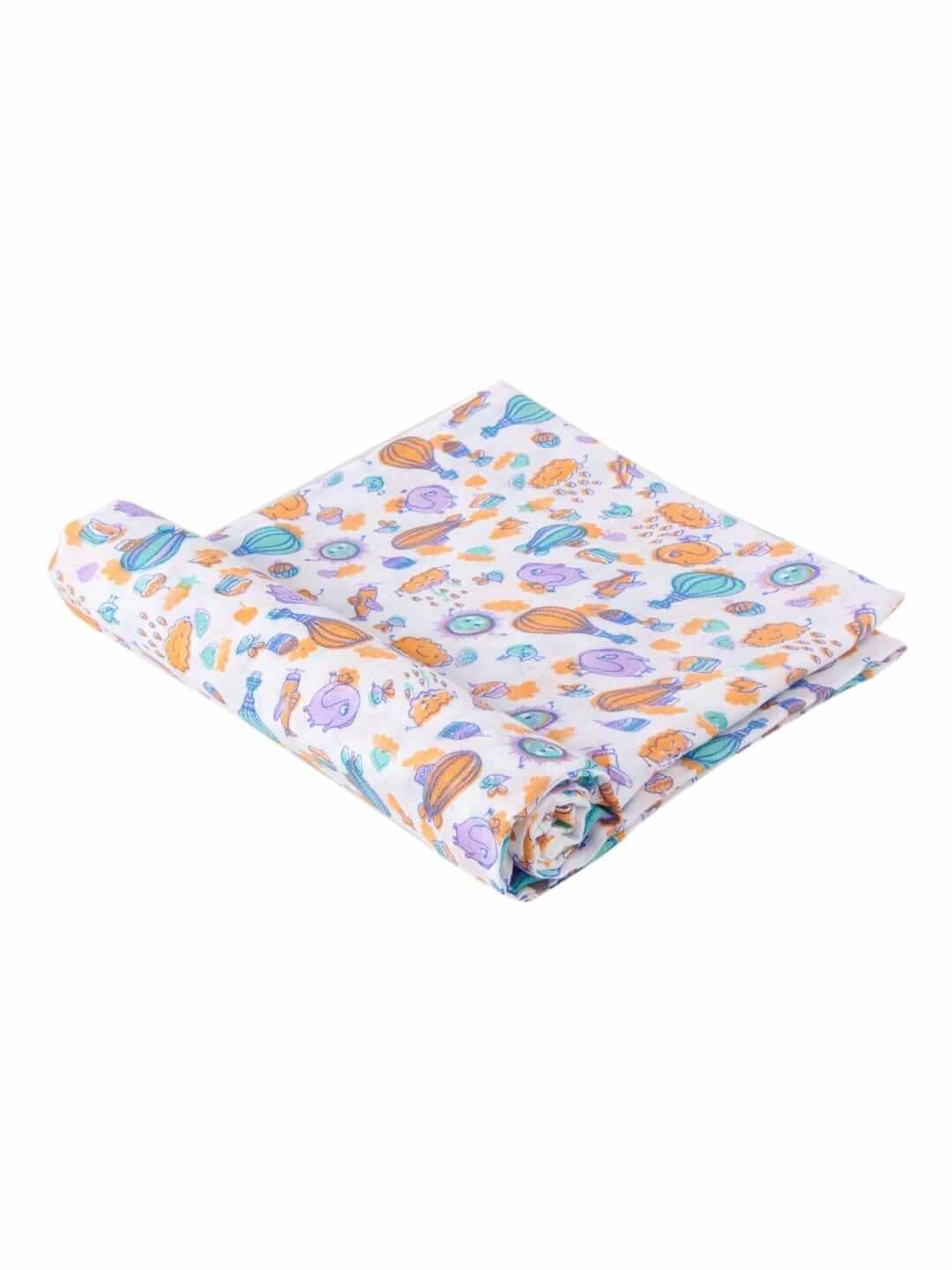 Muslin Swaddle Blankets 100% Organic for Newborn Baby – Soft Multipurpose Infant Swaddle 112x112cm, Breathable Cotton Wrap for Sleeping, Nursing, Travel, and Baby Comfort