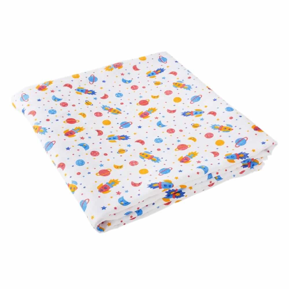 Muslin Swaddle Blankets 100% Organic for Newborn Baby – Soft Multipurpose Infant Swaddle 112x112cm, Breathable Cotton Wrap for Sleeping, Nursing, and Baby Comfort