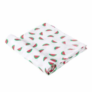 BabyWish watermelon print muslin swaddle blanket for newborn baby 100% cotton