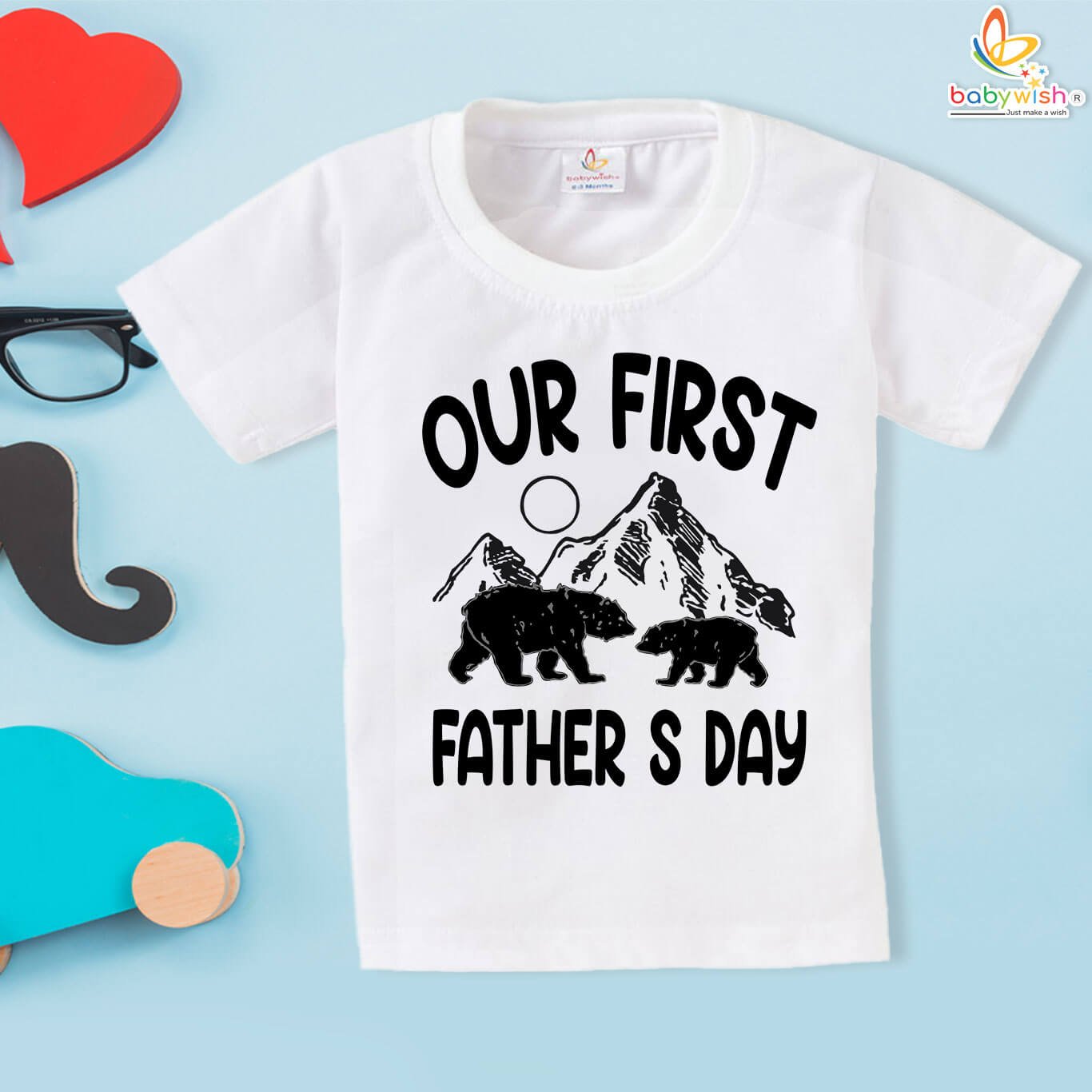 Our First Father's Day Matching Outfit | Baby & Dad Combo T-Shirt Set | Cute Memory-Making Gift for New Dads & Babies | Babywish