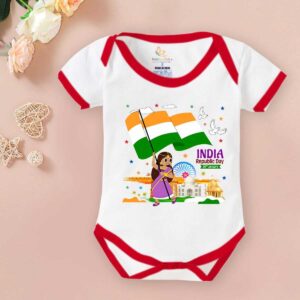 India Republic Day Baby Romper – Soft Cotton Patriotic Outfit for Newborns | Babywish