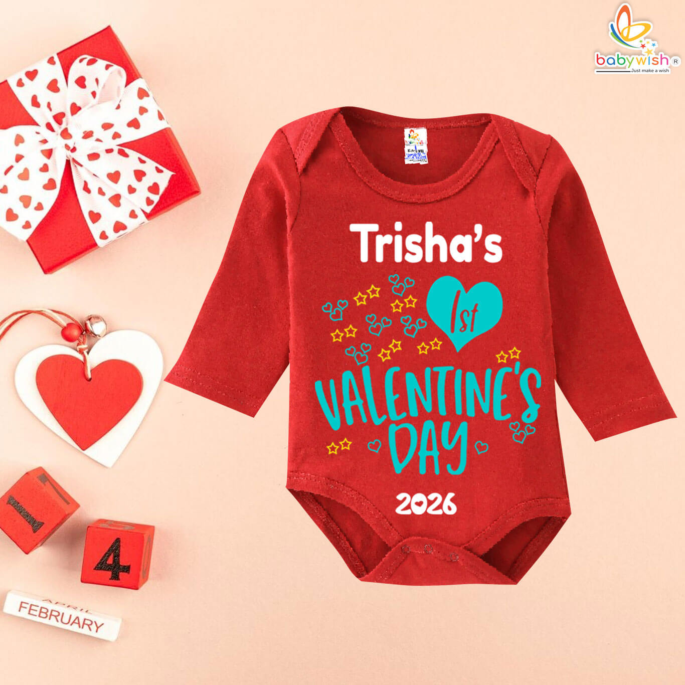 personalized valentine baby onesie