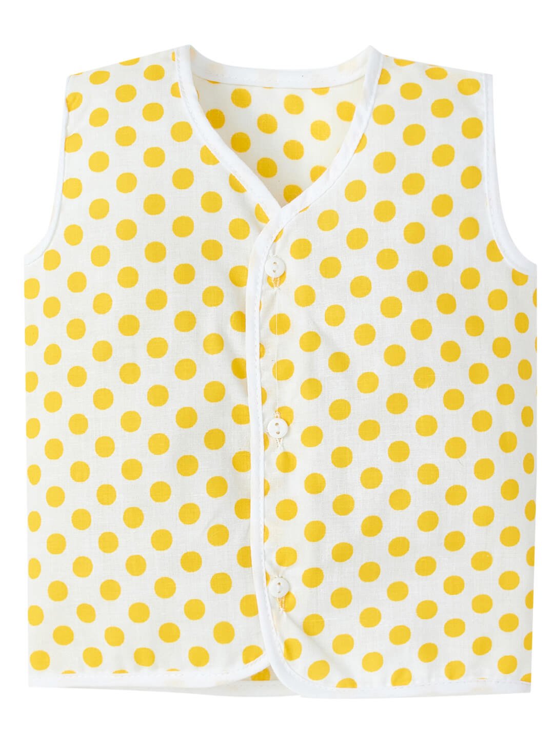 Polka Dot Sleeveless Front-Open Cotton Baby Vests Babywish