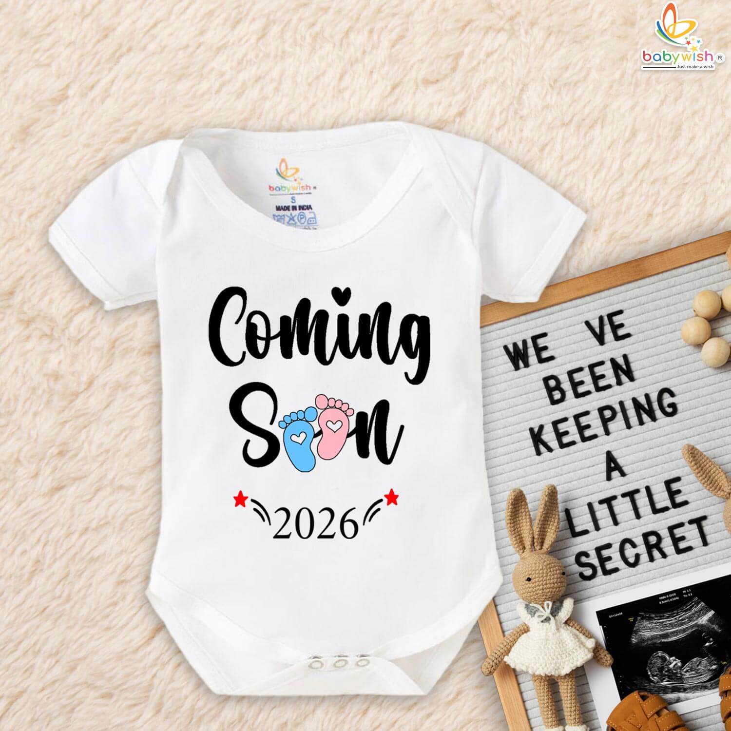 Premium Pregnancy Announcement Romper for Baby | Custom Pregnancy Announcement Baby Onesie – Personalized Baby Announcement | Soft Cotton Baby Onesie for Expecting Parents – Babywish