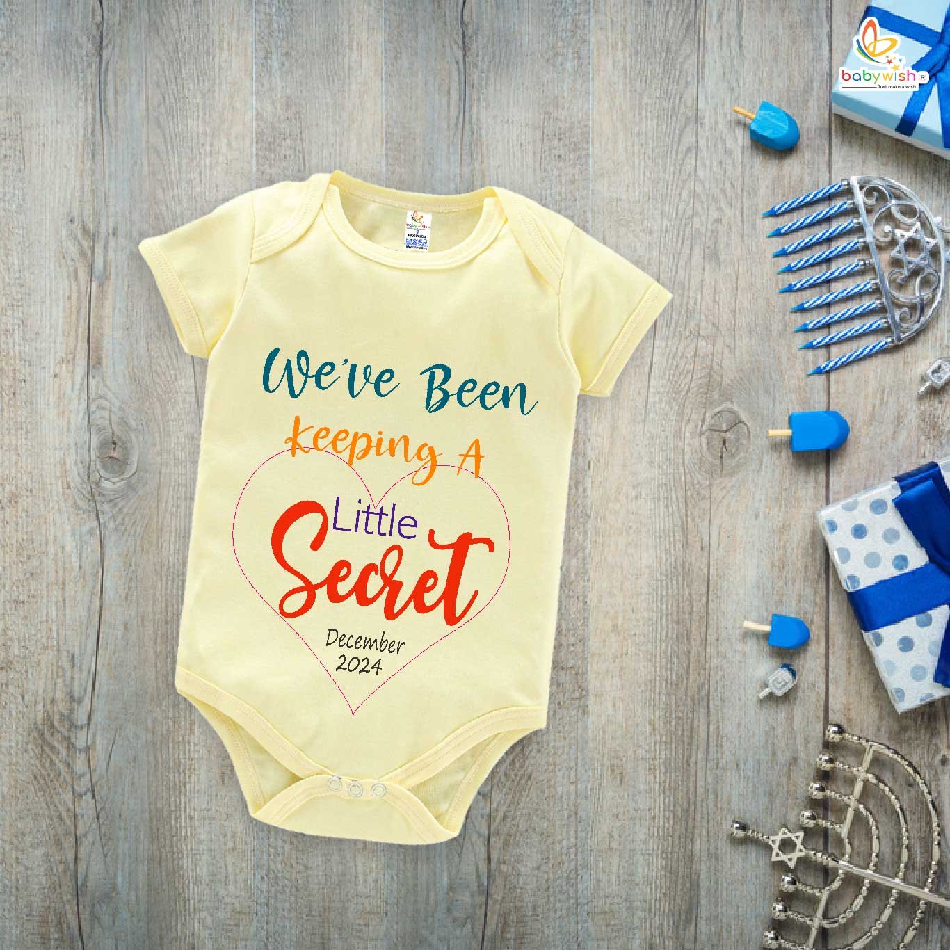 Pregnancy Announcement Baby Romper – We’ve Been Keeping a Little Secret Bodysuit – Cute Surprise Baby Reveal Outfit for Newborn Girl or Boy – Babywish