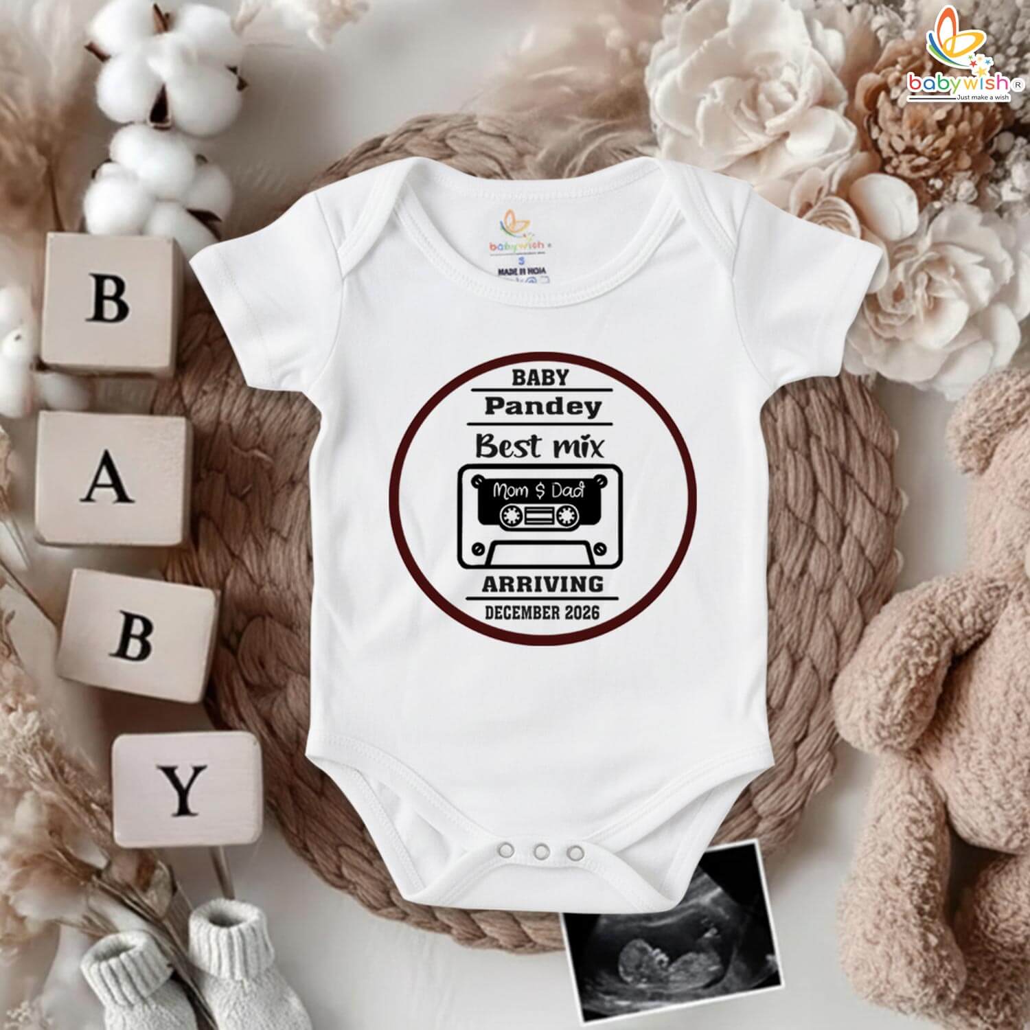 Pregnancy Announcement Romper for Baby – Soft Cotton Baby Reveal Outfit to Surprise Family and Friends | Perfect Gift for Expecting Parents, Photoshoots & Keepsakes – Babywish