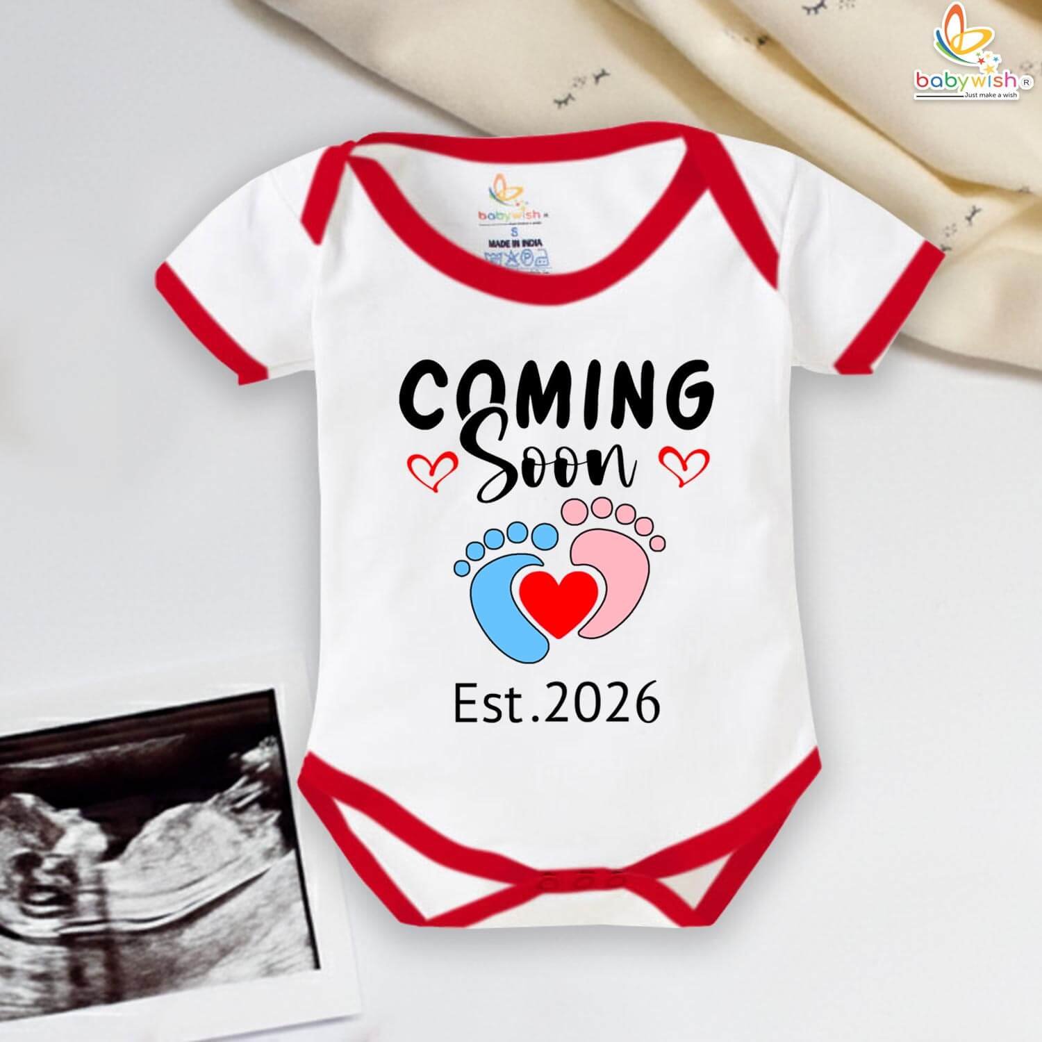 Adorable Pregnancy Announcement Romper for Baby | Baby Announcement Romper – Cute Pregnancy Announcement Gift for Parents |Soft Cotton Bodysuit for Expecting Parents – Babywish