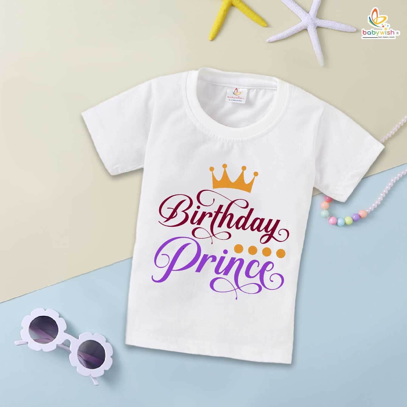 Prince Birthday Boy T-Shirt – My First Birthday Shirt for Baby Boys | Cute 1st Birthday Outfit for Little Prince by Babywish