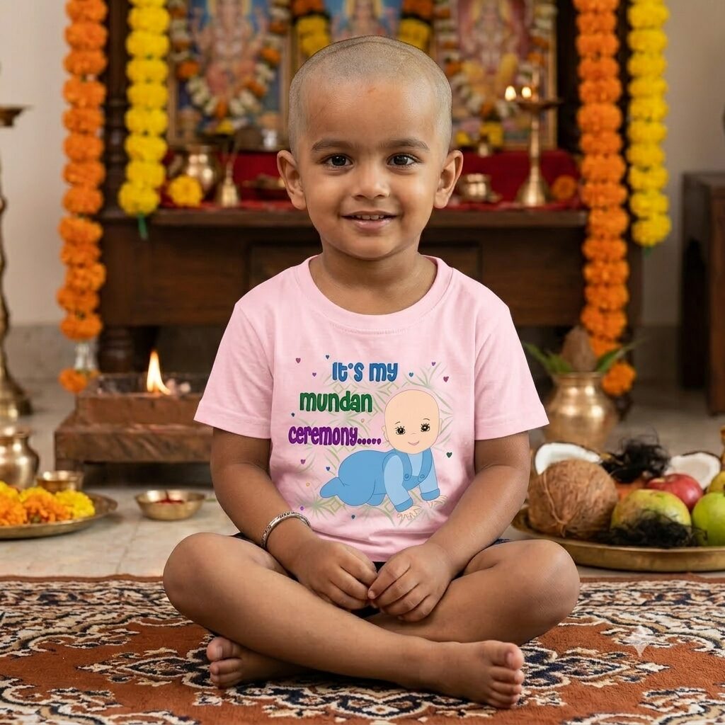 Cute Mundan Baby Tshirt