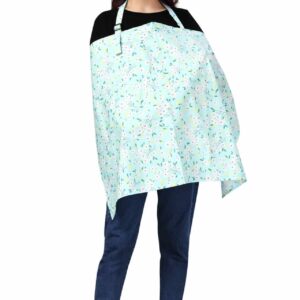 Nursing covers for Mother Breathable feeding cover for Breastfeeding 360° Coverage Protection Cover - Blue Lily Floral