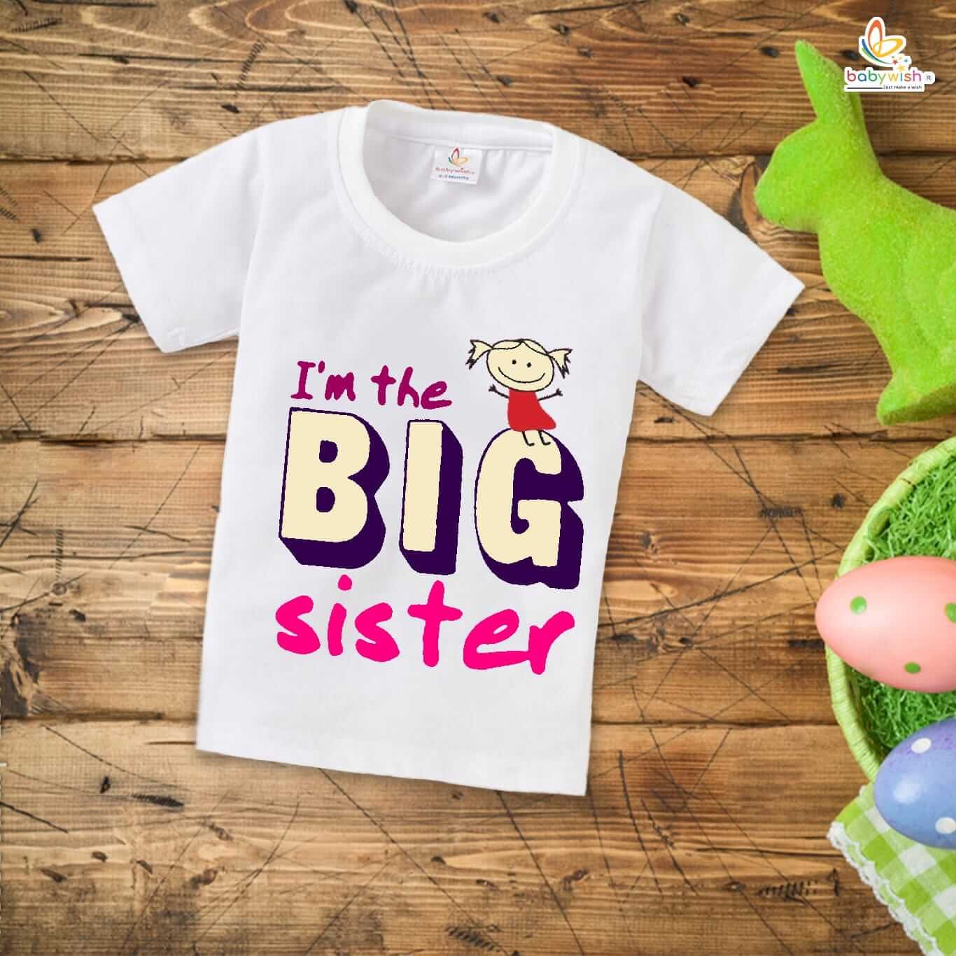 Rakshabandhan T-Shirt for Kids, Brother Sister Matching Outfit, Cute Rakhi Festival Gift Tee, Half Sleeve Cotton Topwear for Boys & Girls – Babywish