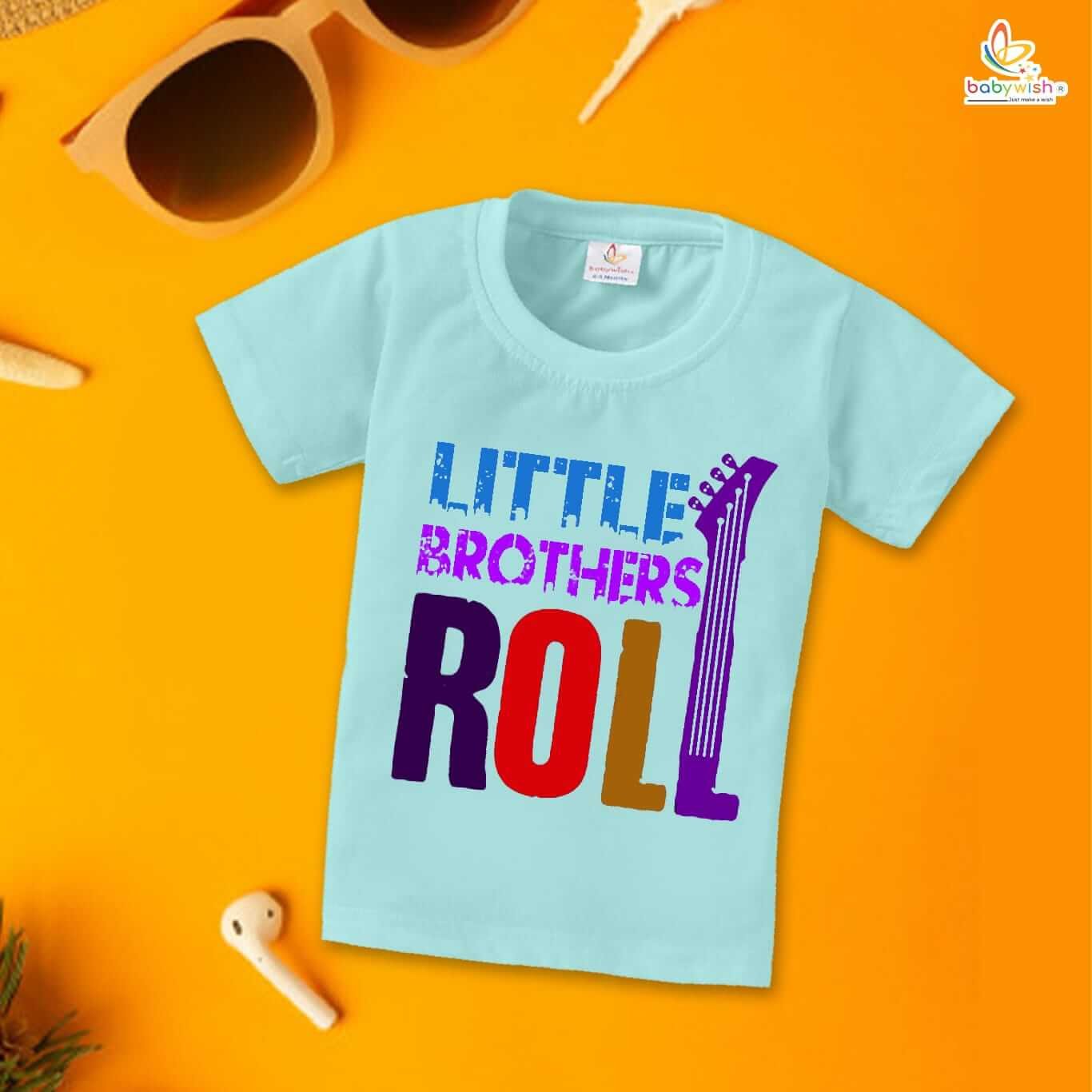 Rakshabandhan T-Shirt for Kids, Brother Sister Matching Outfit, Cute Rakhi Festival Gift Tee, Half Sleeve Round Neck Topwear for Boys & Girls – Babywish