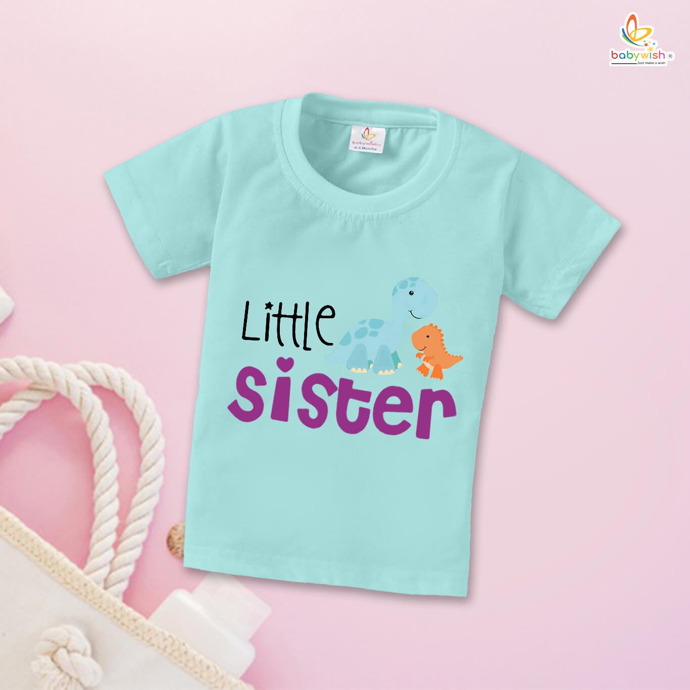 Rakshabandhan T-Shirt for Brother and Sister – Matching Cotton Outfit, Perfect Rakhi Gift Tee for Kids Babywish