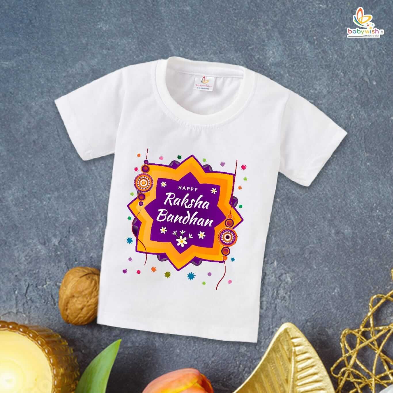 Rakshabandhan T-Shirt for Brother Sister | Matching Rakhi Outfit | Raksha Bandhan Gift Tee for Kids & Adults | Family Festival Dress for Rakhi Celebration 2025 – Babywish