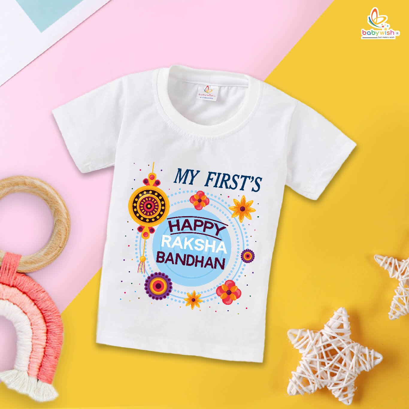 Rakshabandhan T-Shirt for Brother Sister | Rakhi Festival Matching Dress | Raksha Bandhan Gift Tee for Kids Boys Girls & Adults | Family Outfit for Rakhi Celebration 2025 Special Edition – Babywish