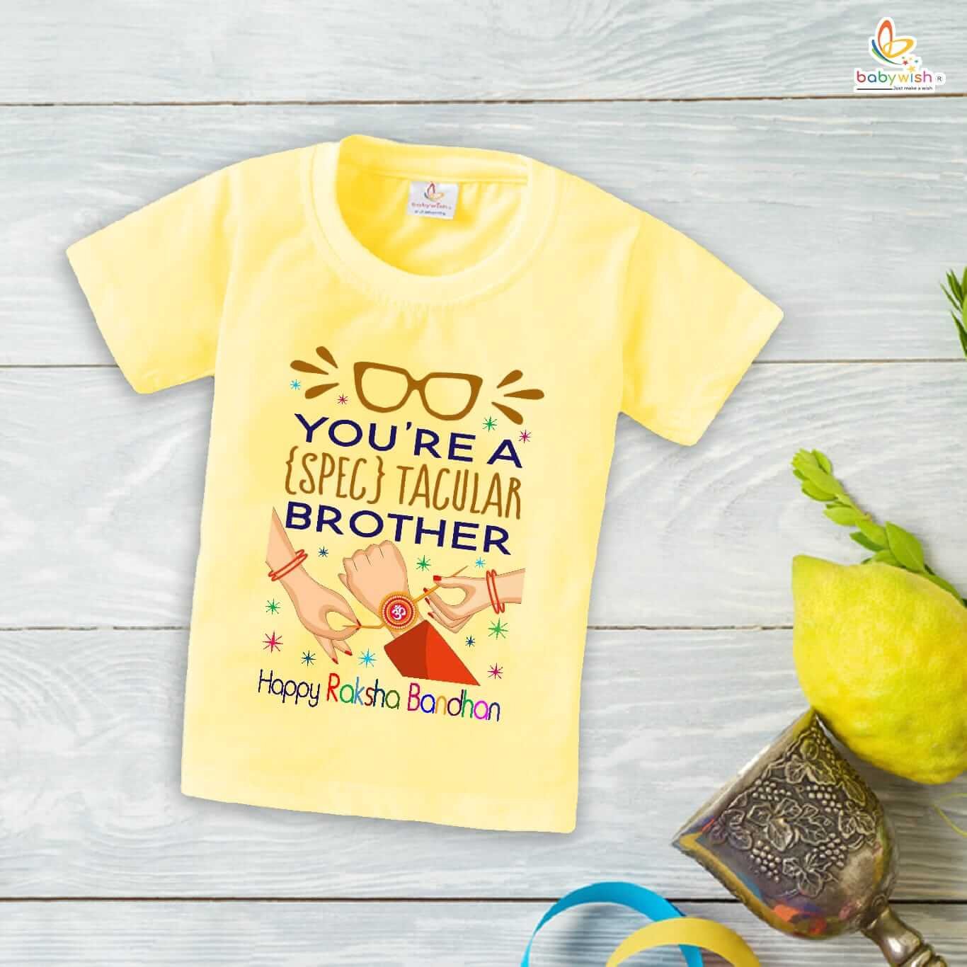 Rakshabandhan T-Shirt for Kids – Brother Sister Matching Dress, Cute Half Sleeve Tee, Perfect Rakhi Gift for Boys & Girls – Babywish