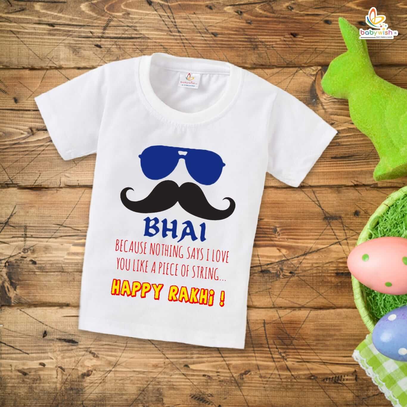 Rakshabandhan T-Shirt for Kids – Brother Sister Matching Dress, Cute Half Sleeve Tee, Perfect Rakhi Gift for Boys & Girls – Babywish