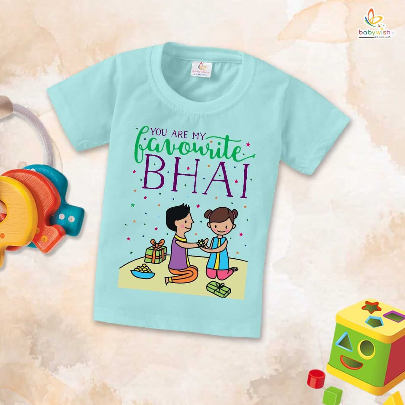 Rakshabandhan T-Shirt for Kids – Brother Sister Matching Dress, Cute Half Sleeve Tee, Perfect Rakhi Gift for Boys & Girls – Babywish