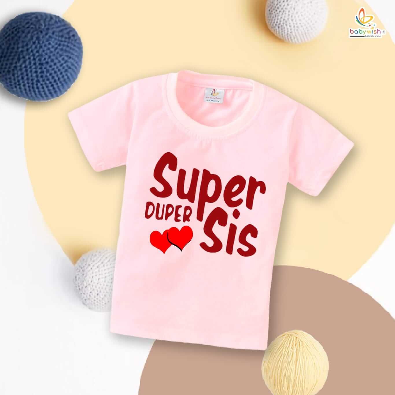 Rakshabandhan T-Shirt for Kids – Brother Sister Matching Dress Perfect Rakhi Gift Tee for Boys and Girls Babywish