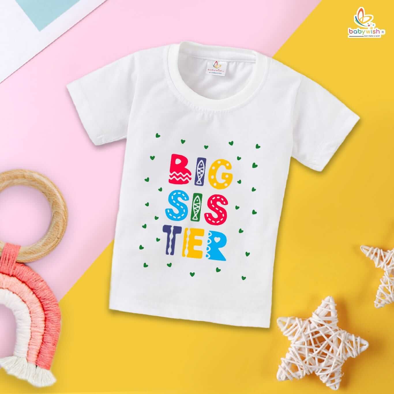 Rakshabandhan T-Shirt for Kids – Brother Sister Matching Dress Perfect Rakhi Gift Tee for Boys and Girls Babywish
