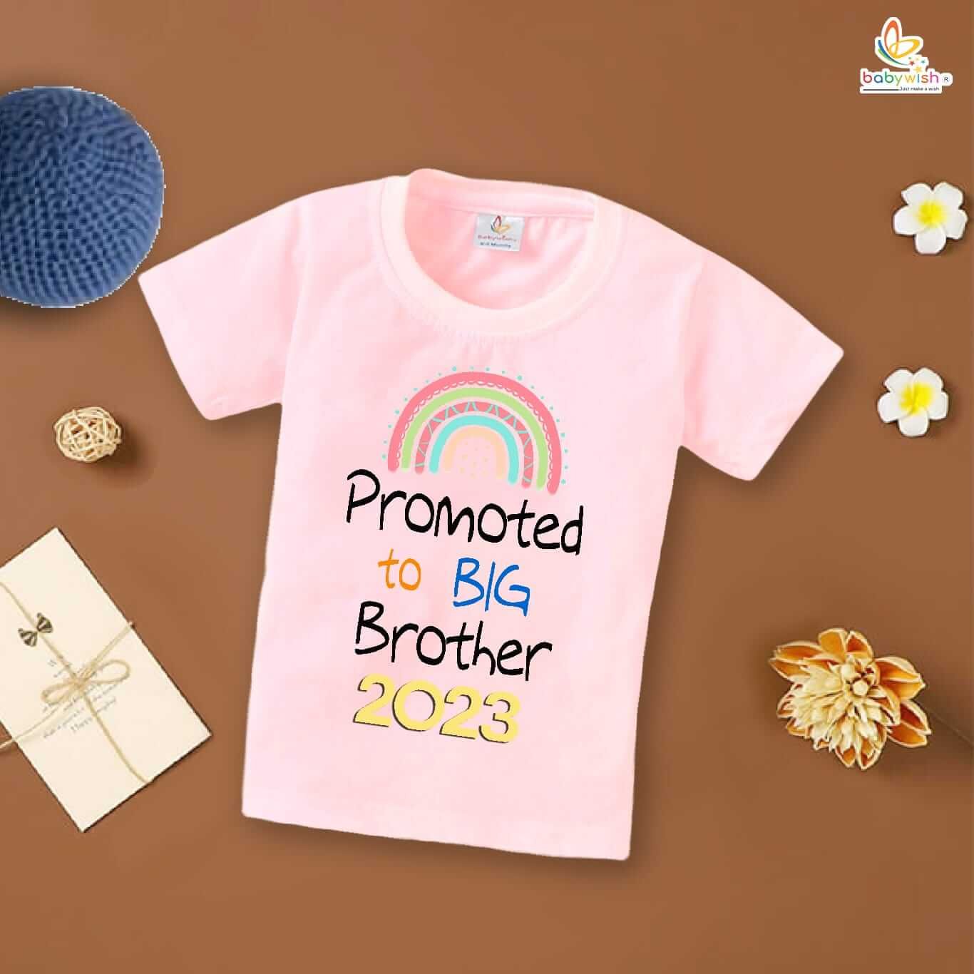 Rakshabandhan T-Shirt for Kids, Brother Sister Matching Outfit, Cute Rakhi Festival Gift Tee, Half Sleeve Cotton Topwear for Boys & Girls – Babywish