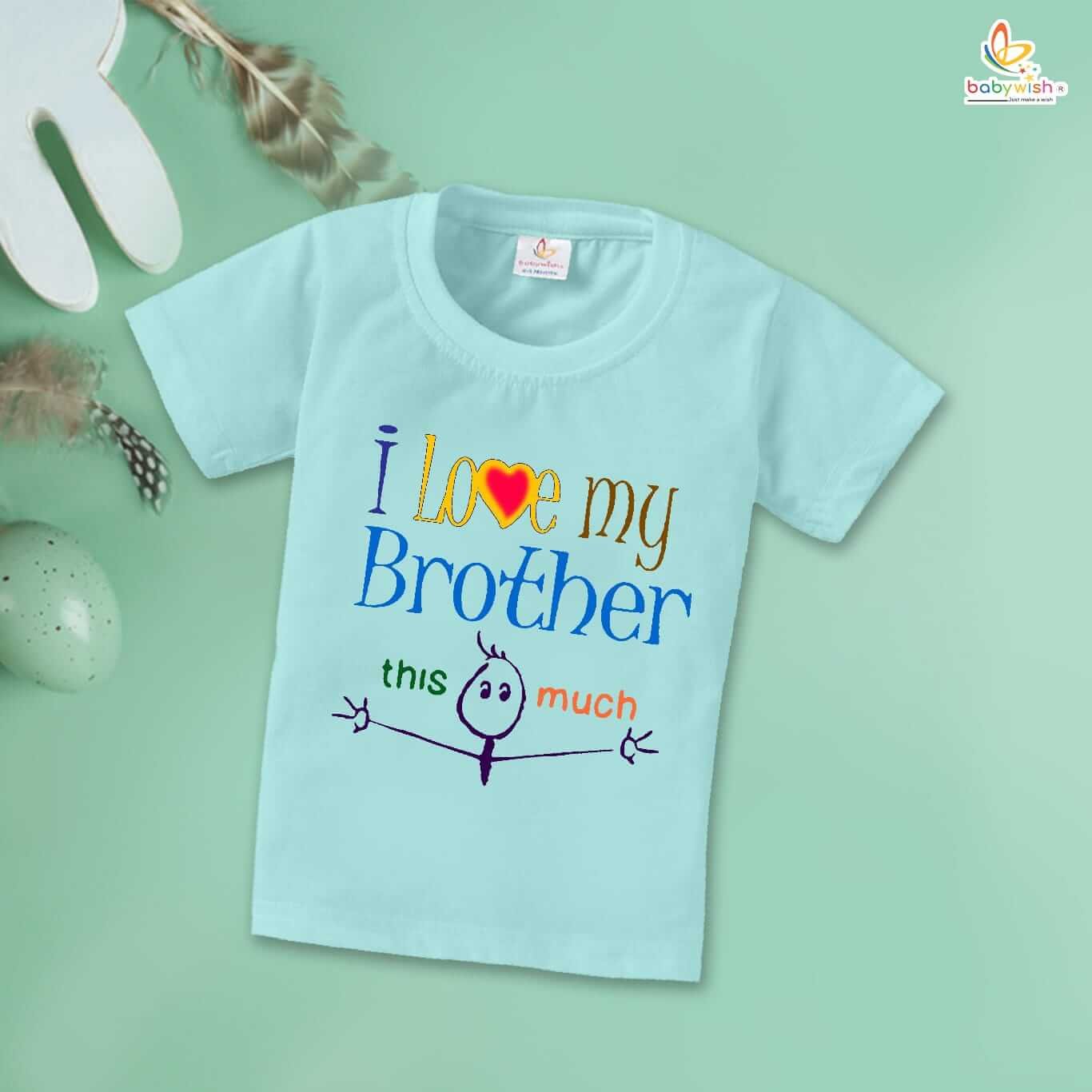 Rakshabandhan T-Shirt for Kids, Brother Sister Matching Outfit, Cute Rakhi Festival Gift Tee, Half Sleeve Cotton Topwear for Boys & Girls – Babywish