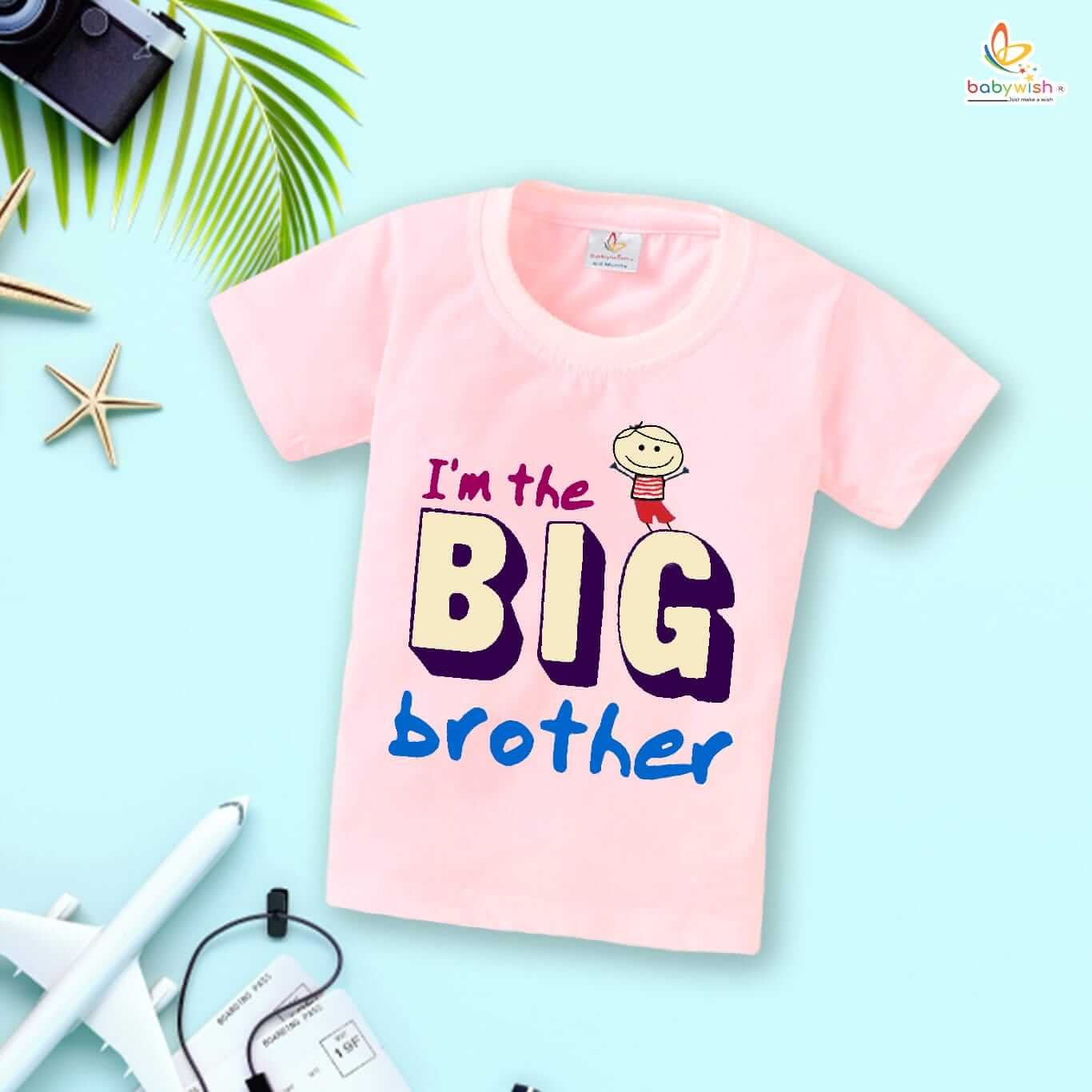 Rakshabandhan T-Shirt for Kids, Brother Sister Matching Outfit, Cute Rakhi Festival Gift Tee, Half Sleeve Cotton Topwear for Boys & Girls – Babywish