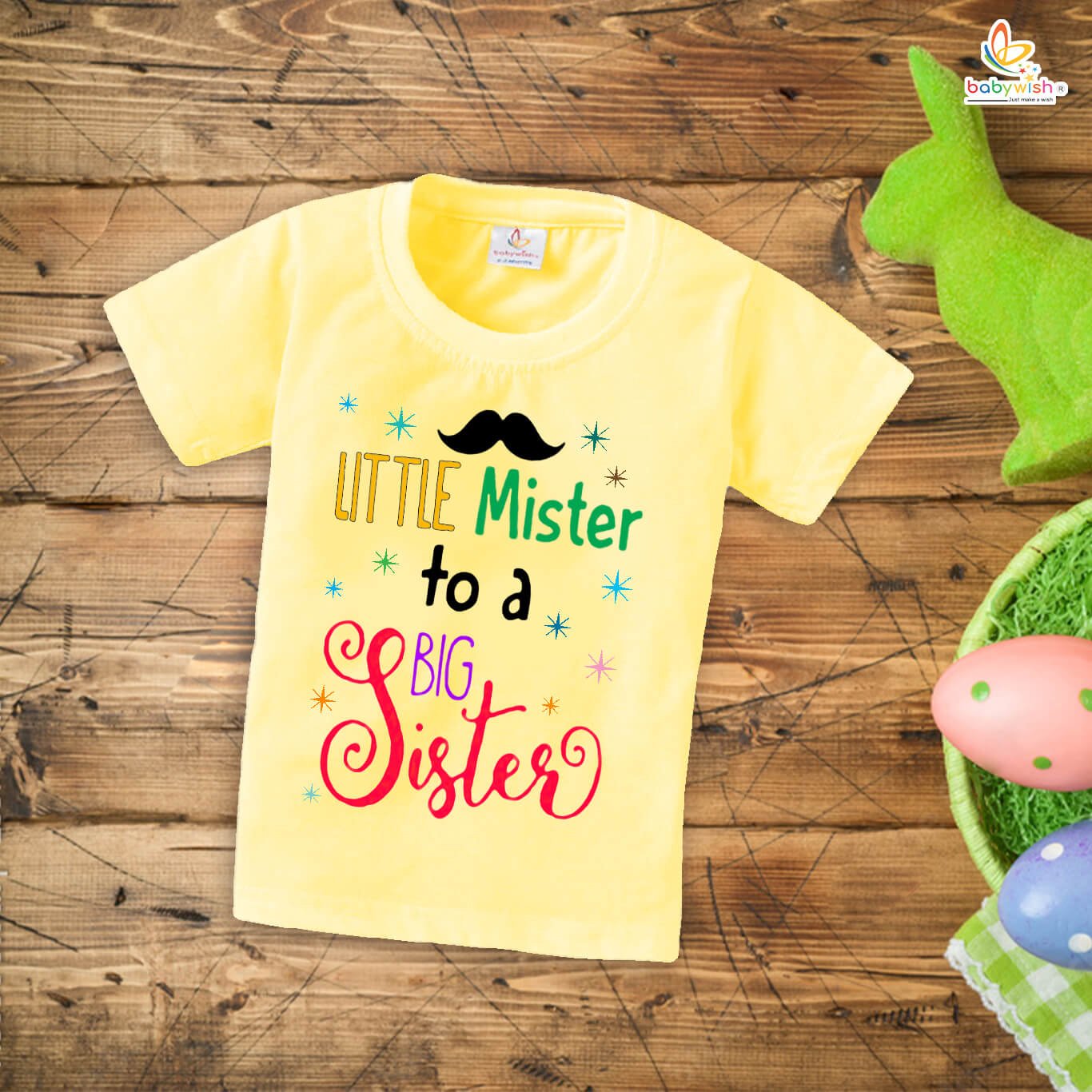 Rakshabandhan T-Shirt for Kids, Brother Sister Matching Outfit, Cute Rakhi Festival Gift Tee, Half Sleeve Cotton Topwear for Boys & Girls – Babywish