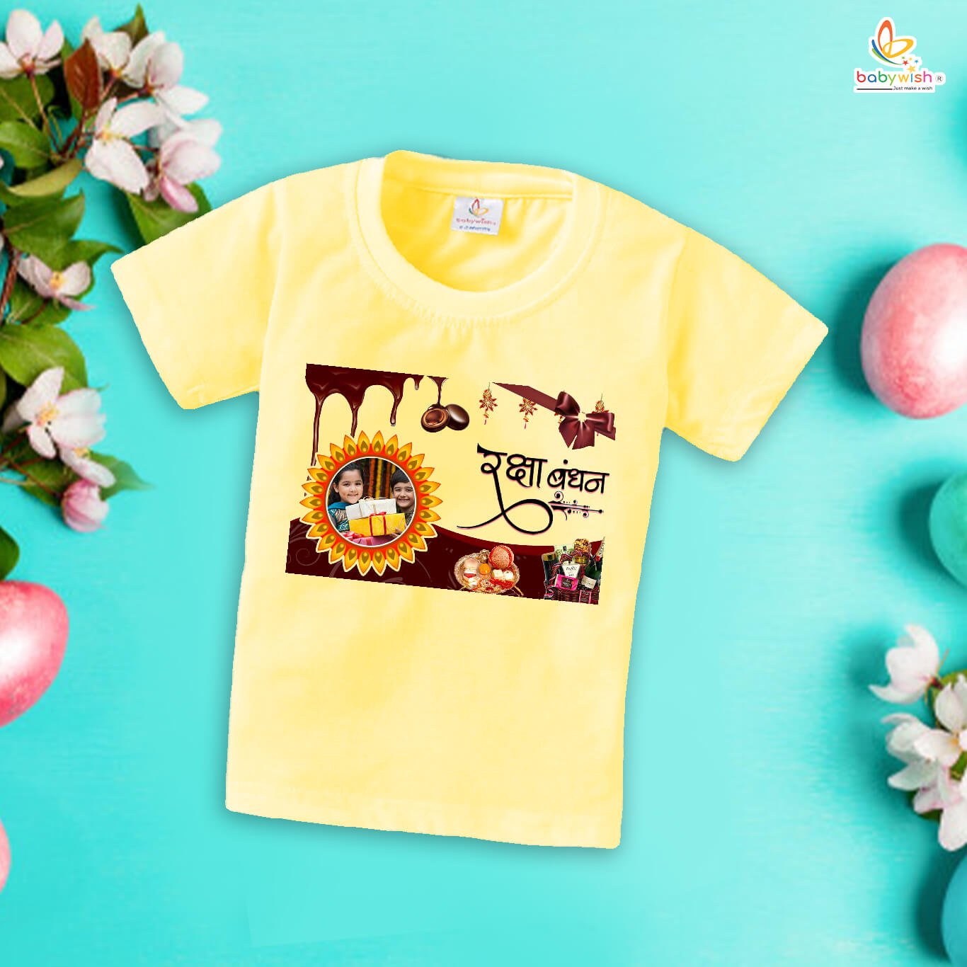 Rakshabandhan T-Shirt for Kids – Brother Sister Matching Dress, Cute Half Sleeve Tee, Perfect Rakhi Gift for Boys & Girls – Babywish