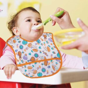 Bibs for Baby – 3-Layer Waterproof Baby Bib with Food Catcher Pocket, Soft and Durable Infant and Toddler Bibs, Easy-to-Clean Unisex Mealtime Accessory for Boys and Girls