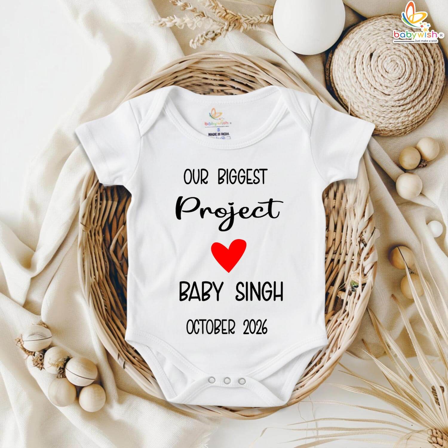 Baby Announcement Clothing – Custom Pregnancy Announcement Outfit & Onesie for Surprise Reveal | Babywish
