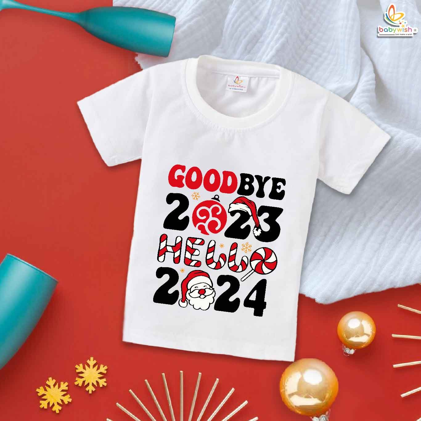 New Year T-shirt My First New Year T-shirt Cheers to the New Year Celebrations | Cute Baby Outfit for Boys & Girls | Cotton Half Sleeve Round Neck Kids Topwear Party & Festival Wear – Babywish